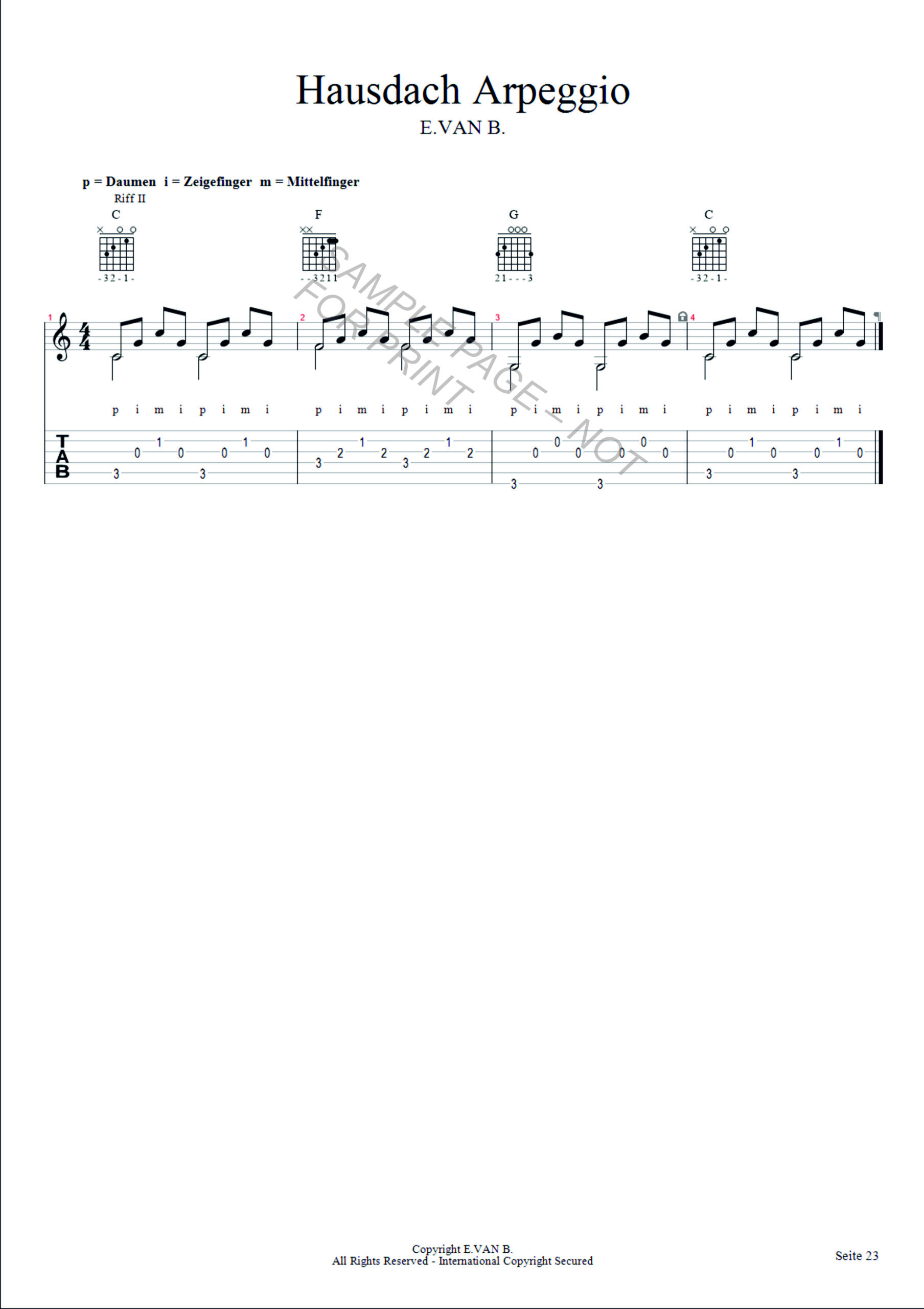 Fingerstyle Book Basis Buch Abo System – Bild 6